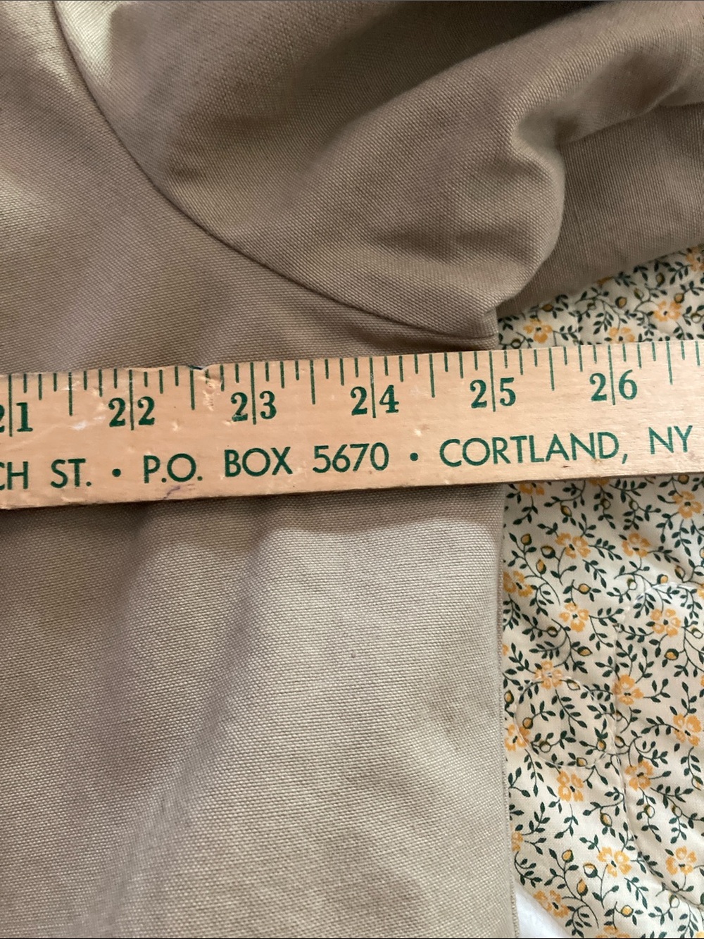 L.L. Bean women's Adirondack Barn Coat quilted lining tan corduroy insulated - Picture 8 of 10